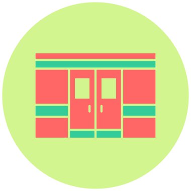 Tren Kapısı. Web simgesi basit illüstrasyon