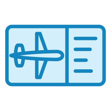 Uçak biletleri. Web simgesi basit illüstrasyon 