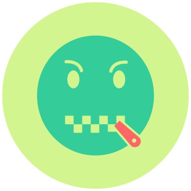 Gizli yüz ifadesi, vektör illüstrasyonu