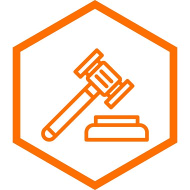 Müzayede çekici ikonu. vektör illüstrasyonu