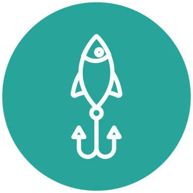 Balık. Web simgesi basit illüstrasyon