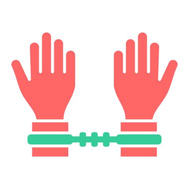 Mahkum simgesi, vektör illüstrasyonu