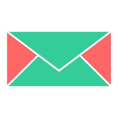 Zarf simgesi vektörü web ve mobil uygulama tasarımınız için beyaz arkaplanda izole edildi, posta logosu kavramı