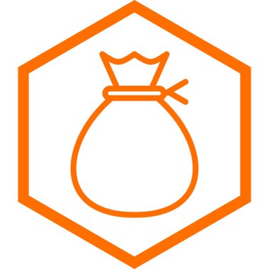 Para çantası simgesinin vektör illüstrasyonu