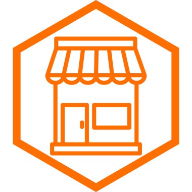 dükkan simgesi vektör illüstrasyonu