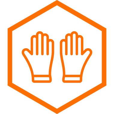 Lastik eldiven ikonu. vektör illüstrasyonu