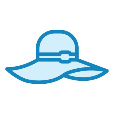  Bayanlar Şapka modern ikon vektör illüstrasyonu 