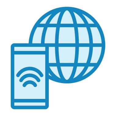 İnternet simgesi vektör illüstrasyonu