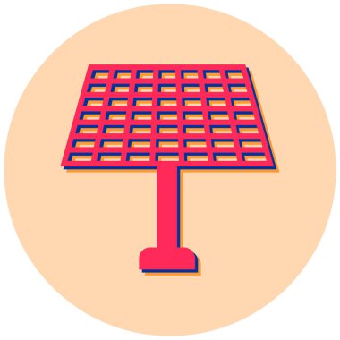 Güneş paneli. Basit resimleme