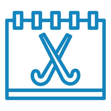 Kriket takvimi simgesinin vektör çizimi