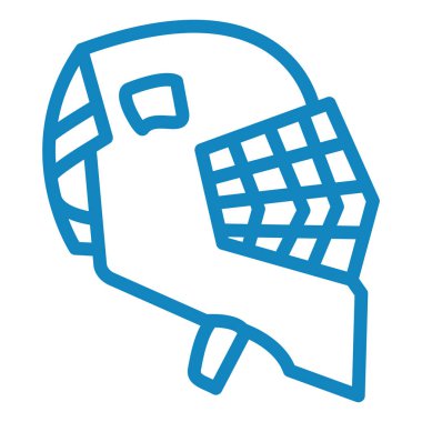 Spor miğferi ikon vektörü. İnce çizgi işareti. izole edilmiş sınır sembolü çizimi