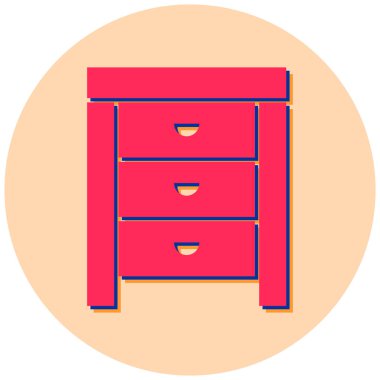 Dolap. Web simgesi basit illüstrasyon