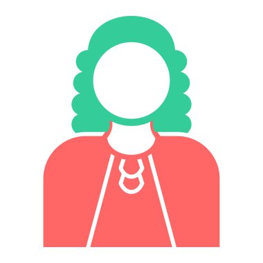 Şapka ikonlu kadın. vektör illüstrasyonu