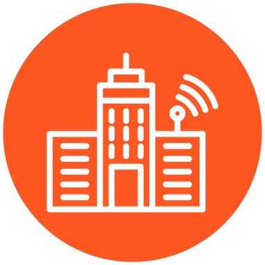 Otelde. Web simgesi basit illüstrasyon