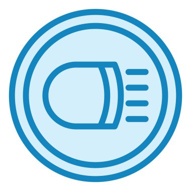 Head Lights modern ikon vektör çizimi  