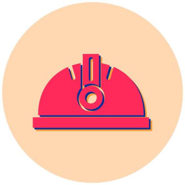 Çalışan kask. Web simgesi basit tasarım