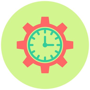 Zaman Yönetimi. Web simgesi basit illüstrasyon