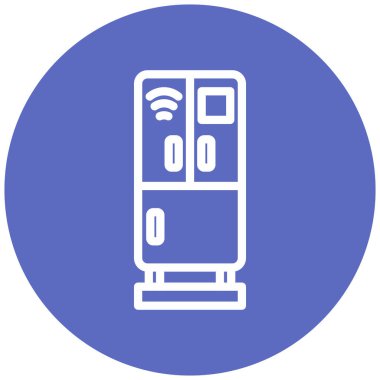 Buzdolabı. Web simgesi basit illüstrasyon