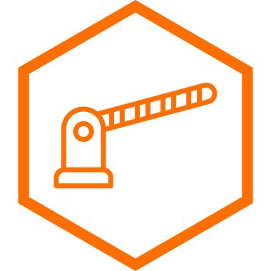 Bir bariyer simgesinin vektör illüstrasyonu