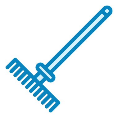 tırmıkla modern simge vektör çizimi 