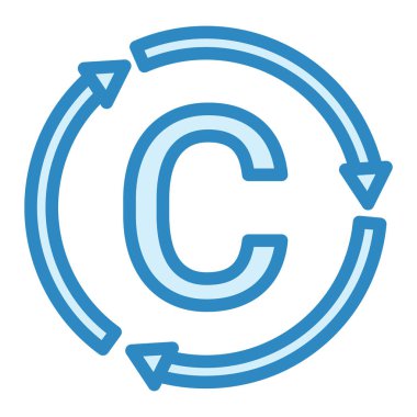 Karbon Döngüsü modern simge vektör çizimi