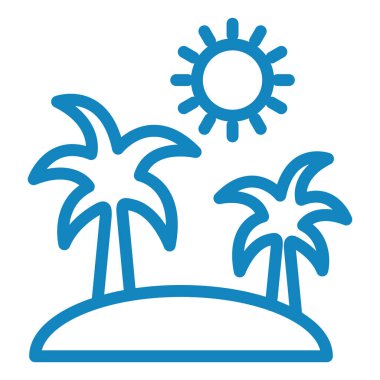 yaz tatil vektör simge