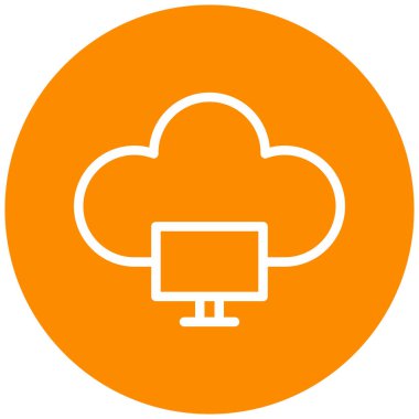 Bulut. Web simgesi basit illüstrasyon
