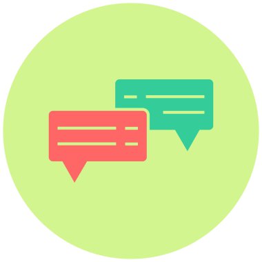 Konuş. Web simgesi basit illüstrasyon