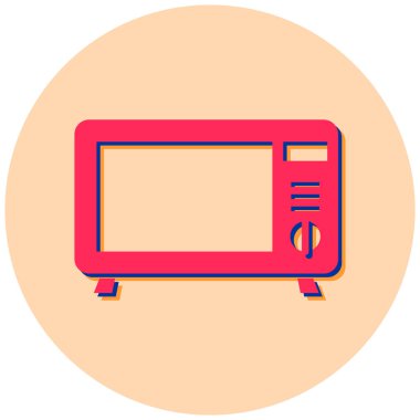 mikrodalga fırın düz vektör simgesi