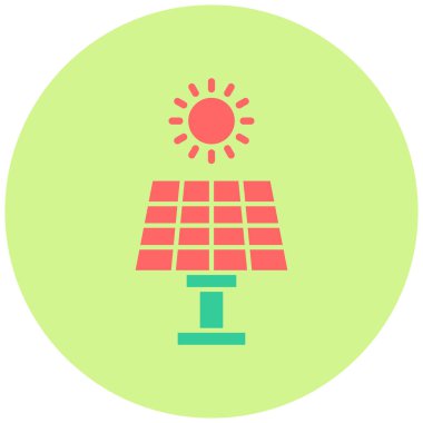 Güneş paneli ikon vektör illüstrasyonu