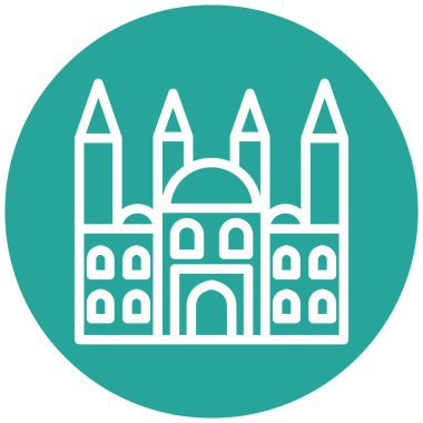 Okul. Web simgesi basit illüstrasyon