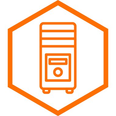 sunucu vektör simgesi modern basit illüstrasyon