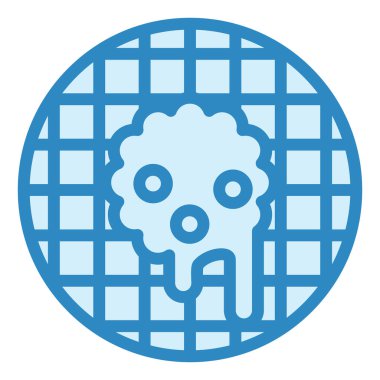 Bir virüs simgesinin vektör illüstrasyonu