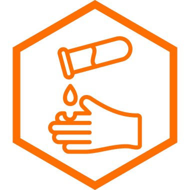 Turuncu vektör çizgisi simgesi. soyut illüstrasyon