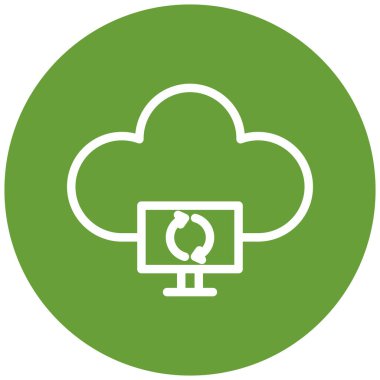 bulut web simgesi vektör illüstrasyonu 