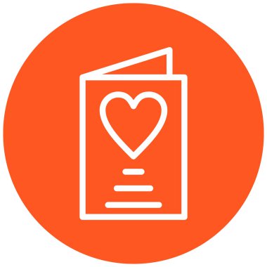 Sevgililer günü kartı. Web simgesi basit illüstrasyon