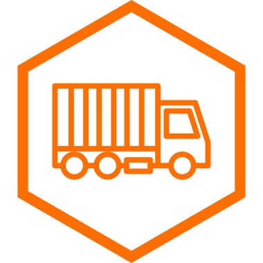 kamyon simgesi, vektör illüstrasyonu