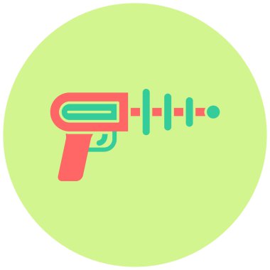 Uzay silahı. Web simgesi basit illüstrasyon