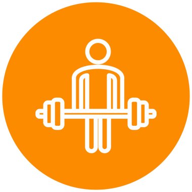 Ağırlık kaldırma simgesinin vektör illüstrasyonu