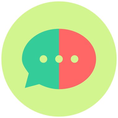 Yorumlar. Web simgesi basit illüstrasyon