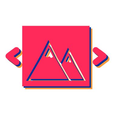 dağ simgesinin vektör illüstrasyonu