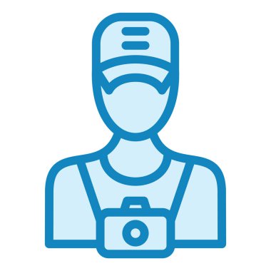 Kameraman modern simge vektör illüstrasyonu