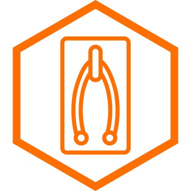 beyaz arkaplanda turuncu ve sarı vektör simgesi