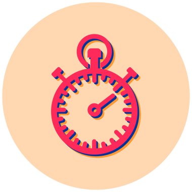 Kronometre Web simgesi basit illüstrasyon