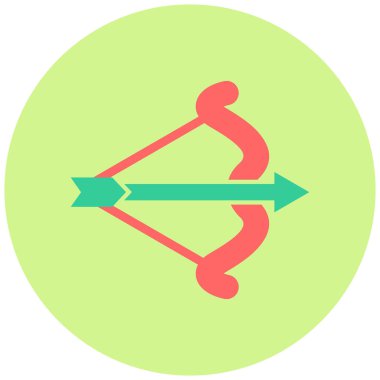 Avlanma Bow Web simgesi basit illüstrasyon