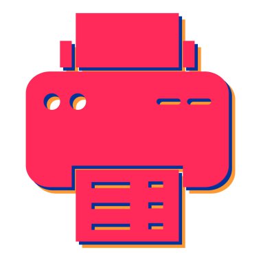 Yazıcı simgesi vektör illüstrasyonu