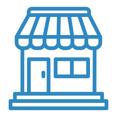 Dükkan. Web simgesi basit illüstrasyon