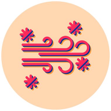 Rüzgâr. Web simgesi basit illüstrasyon