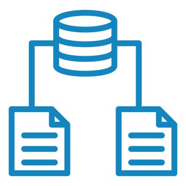 veritabanı. Web simgesi basit illüstrasyon