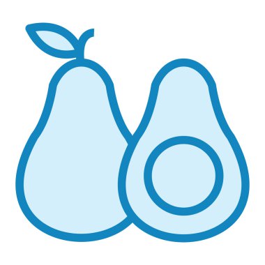 Avacado simge vektör illüstrasyonu 